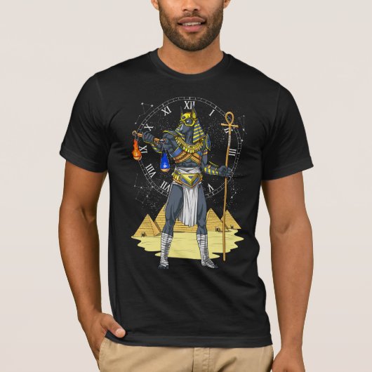 Anubis Egyptian God Ankh Mythology T-shirt (Voorkant)