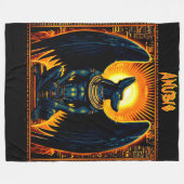 Anubis Egyptian God Fleece Blanket (Voorkant (Horizontaal))