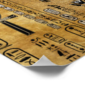 Anubis - Egyptian God -Gold and Pearl Poster (Hoek)