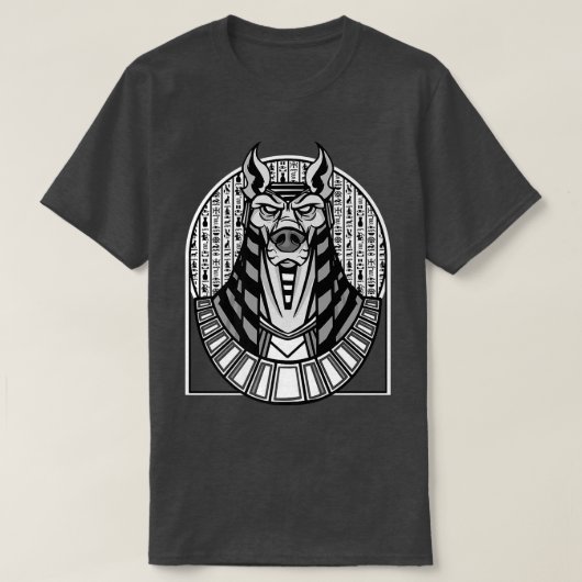 Anubis Egyptian God Illustration Anubis Premium T-shirt (Design voorkant)