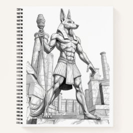 Anubis Egyptian God of the Dead Sketch Art Noteboo Notitieboek
