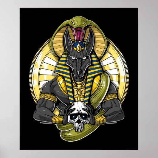 Anubis Egyptian Wolf God Poster (Voorkant)