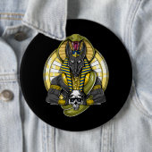 Anubis Egyptian Wolf God Ronde Button 6,0 Cm (In situ)
