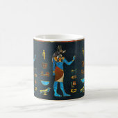 Anubis Egyptisch goud-, blauw- en rood glas Koffiemok (Center)