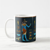 Anubis Egyptisch goud-, blauw- en rood glas Koffiemok (Links)