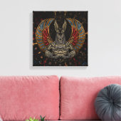 Anubis - Egyptische God Canvas Afdruk (Insitu (Woonkamer))
