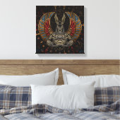 Anubis - Egyptische God Canvas Afdruk (Insitu (Slaapkamer))