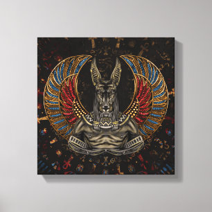 Anubis - Egyptische God Canvas Afdruk