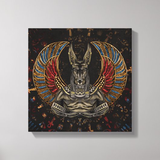 Anubis - Egyptische God Canvas Afdruk (Voorkant)