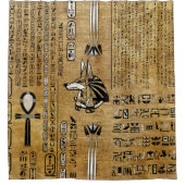 Anubis - Egyptische God - Gold en Pearl Douchegordijn (Voorkant)