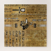 Anubis - Egyptische God - Gold en Pearl Legpuzzel (Horizontaal)