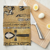 Anubis - Egyptische God - Gold en Pearl Theedoek (Quarter Fold)