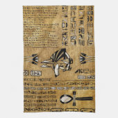 Anubis - Egyptische God - Gold en Pearl Theedoek (Verticaal)