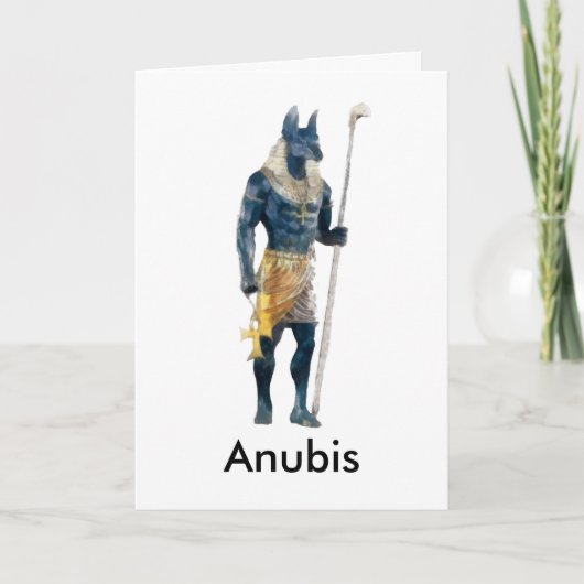 Anubis Egyptische God Kaart (Voorkant)