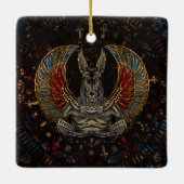 Anubis - Egyptische God Keramisch Ornament (Achterkant)