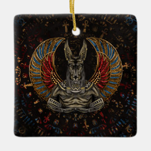 Anubis - Egyptische God Keramisch Ornament