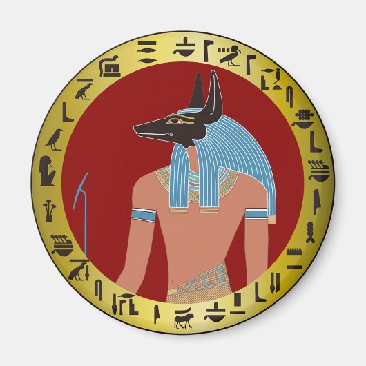 Anubis, Egyptische God Magneet (Voorkant)
