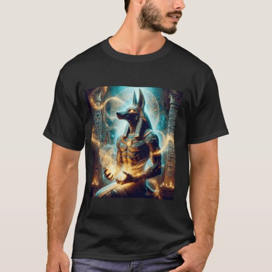 Anubis Egyptische God Myth Afterlife Death Fantasy T-shirt (Voorkant)