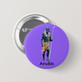 Anubis Egyptische God Ronde Button 5,7 Cm (Voorkant /achterkant)