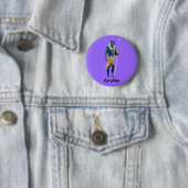 Anubis Egyptische God Ronde Button 5,7 Cm (In situ)
