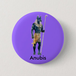 Anubis Egyptische God Ronde Button 5,7 Cm