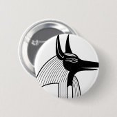 Anubis Egyptische God. Ronde Button 5,7 Cm (Voorkant /achterkant)