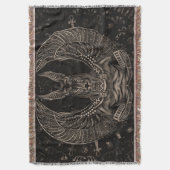 Anubis - Egyptische God Sepia Deken (Voorkant Verticaal)