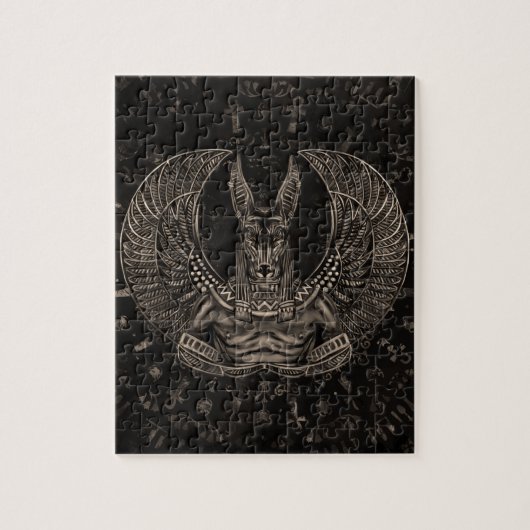 Anubis - Egyptische God Sepia Legpuzzel (Verticaal)