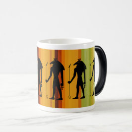Anubis Egyptische God Silhouette Magische Mok