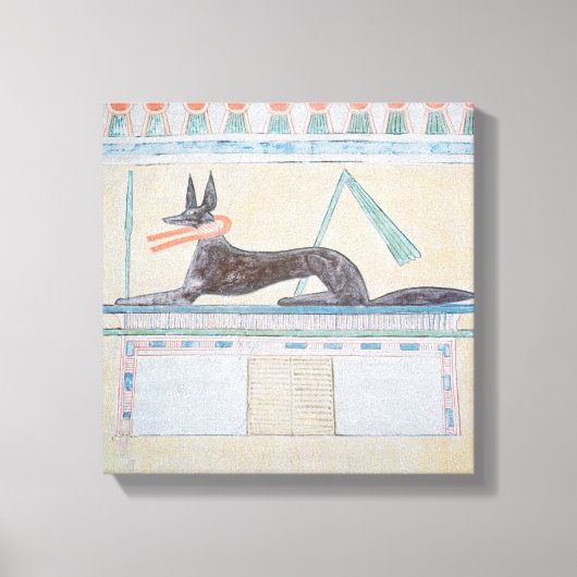 Anubis, Egyptische god van de doden Canvas Afdruk (Voorkant)