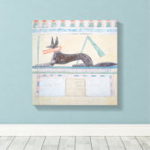 Anubis, Egyptische god van de doden Canvas Afdruk (Insitu (Houten vloer))