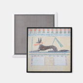 Anubis, Egyptische god van de doden Magneet (Voorkant / Achterkant)