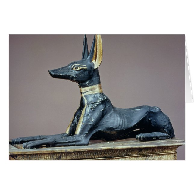 Anubis, Egyptische god van de doden uit een borst (Voorkant Horizontaal)