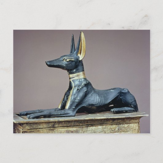 Anubis, Egyptische god van de doden uit een borst Briefkaart (Voorkant)