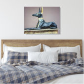 Anubis, Egyptische god van de doden uit een borst Canvas Afdruk (Insitu (Slaapkamer))