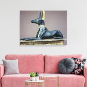 Anubis, Egyptische god van de doden uit een borst Canvas Afdruk (Insitu (Woonkamer))