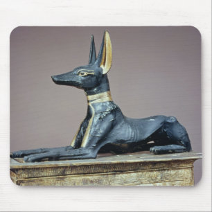 Anubis, Egyptische god van de doden uit een borst Muismat