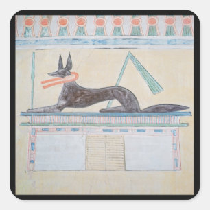 Anubis, Egyptische god van de doden Vierkante Sticker