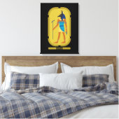 Anubis Egyptische God van Mummificatie Canvas Afdruk (Insitu (Slaapkamer))