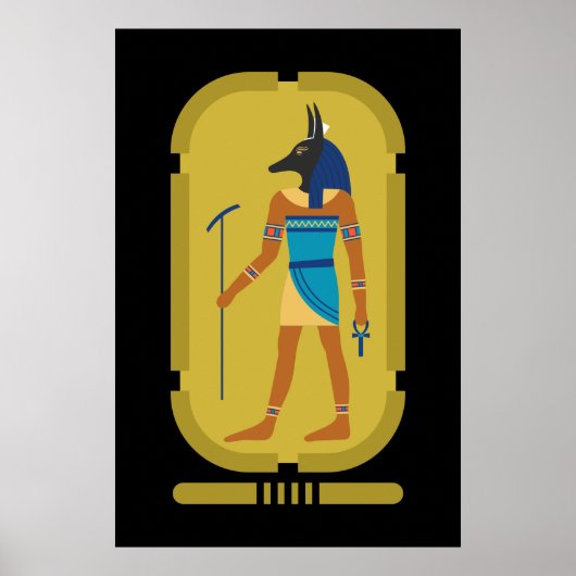 Anubis Egyptische God van Mummificatie Poster (Voorkant)