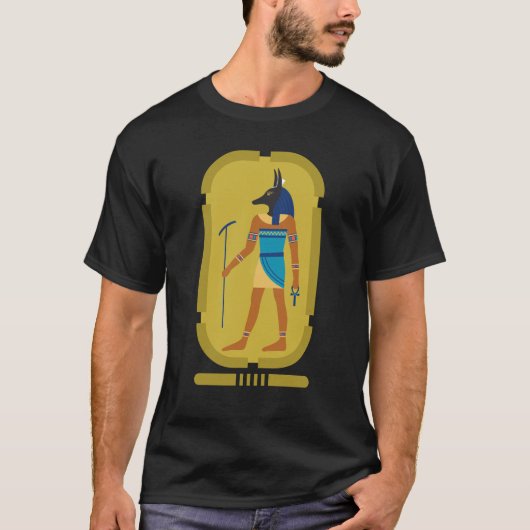 Anubis Egyptische God van Mummificatie T-shirt (Voorkant)