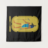 Anubis Egyptische God van Mummificatie Wandkleed (Voorkant (horizontaal))