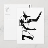 Anubis, Egyptische hiërogliefen Briefkaart (Voorkant / Achterkant)