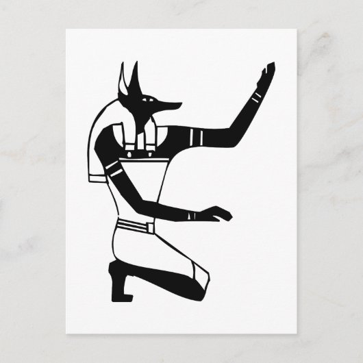 Anubis, Egyptische hiërogliefen Briefkaart (Voorkant)