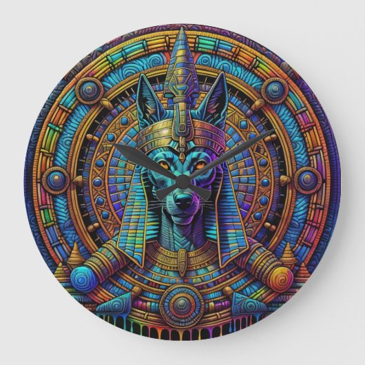 Anubis Egyptische Kunst  Grote Klok (Voorkant)