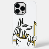 Anubis Egyptische lijn kunst iPhone Case (Achterkant)