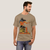 Anubis Egyptische volkskunst T-shirt (Voorkant volledig)