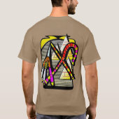 Anubis Egyptische volkskunst T-shirt (Achterkant)