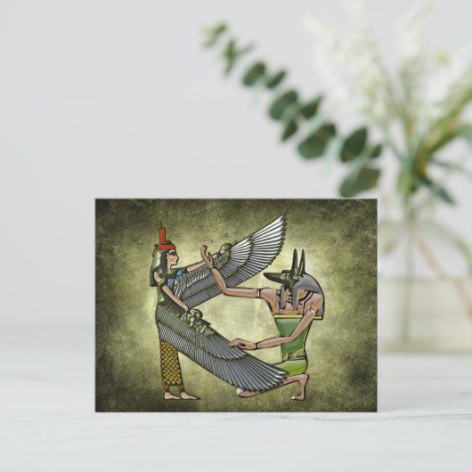 Anubis en Nut Briefkaart (Staand voorkant)