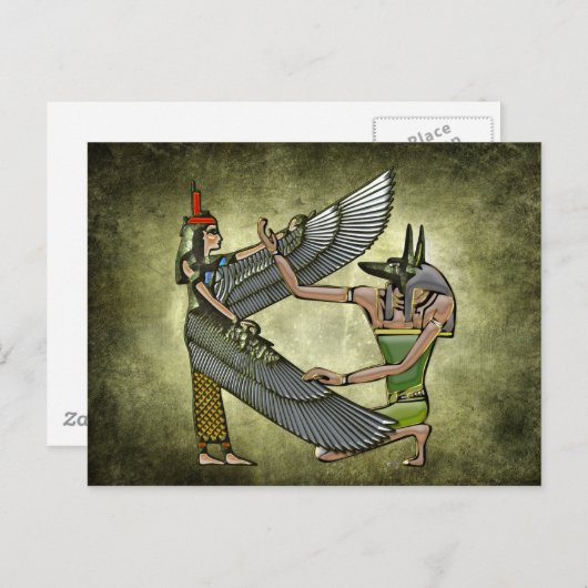 Anubis en Nut Briefkaart (Voorkant / Achterkant)